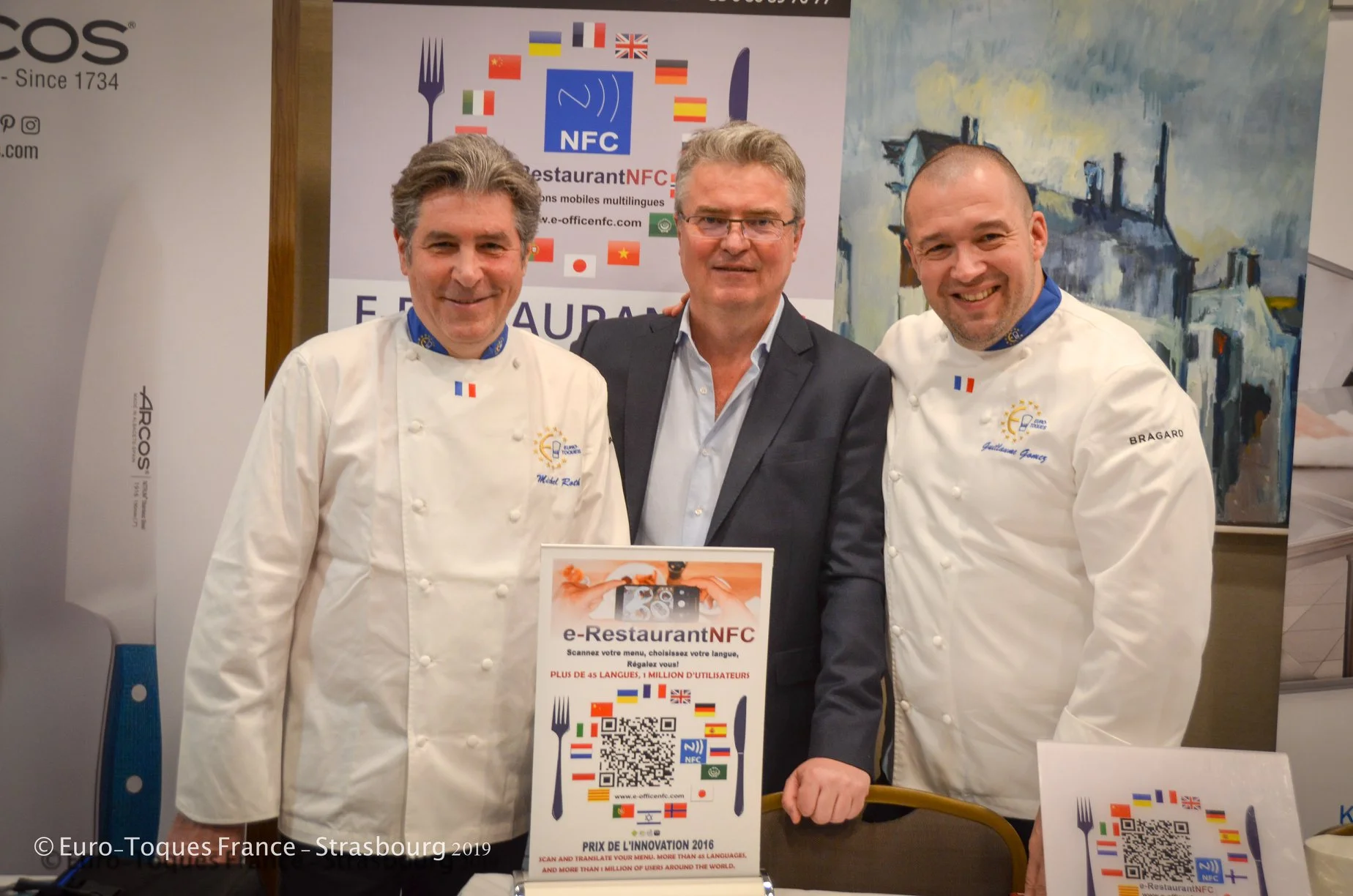 Jean Phillipe Verger au coté de Guillaume Gomez et Michel Roche